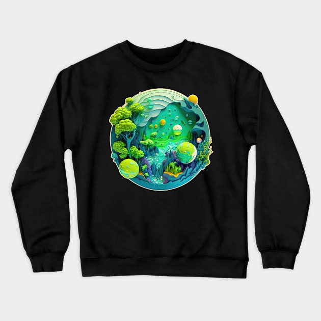Steaming Universe Crewneck Sweatshirt by DanielLiamGill